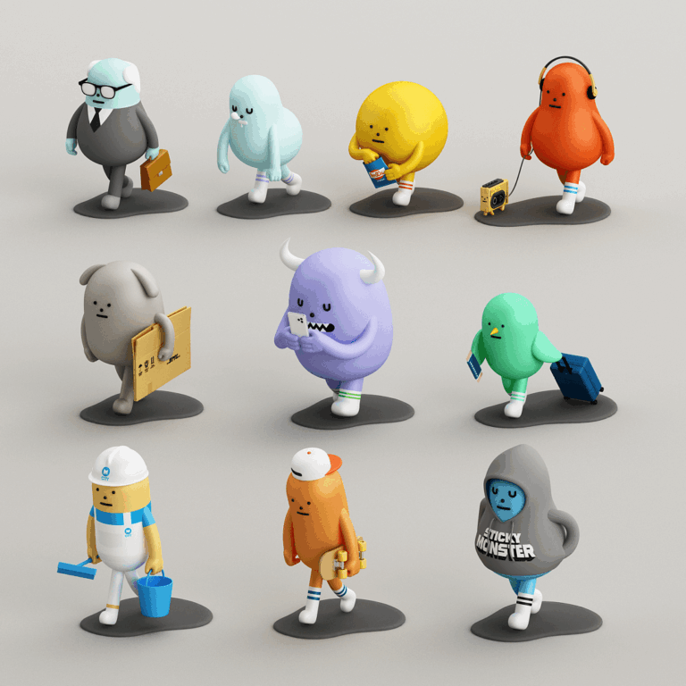 SML 黏黏怪物研究所迷你盲盒公仔「步步」系列。