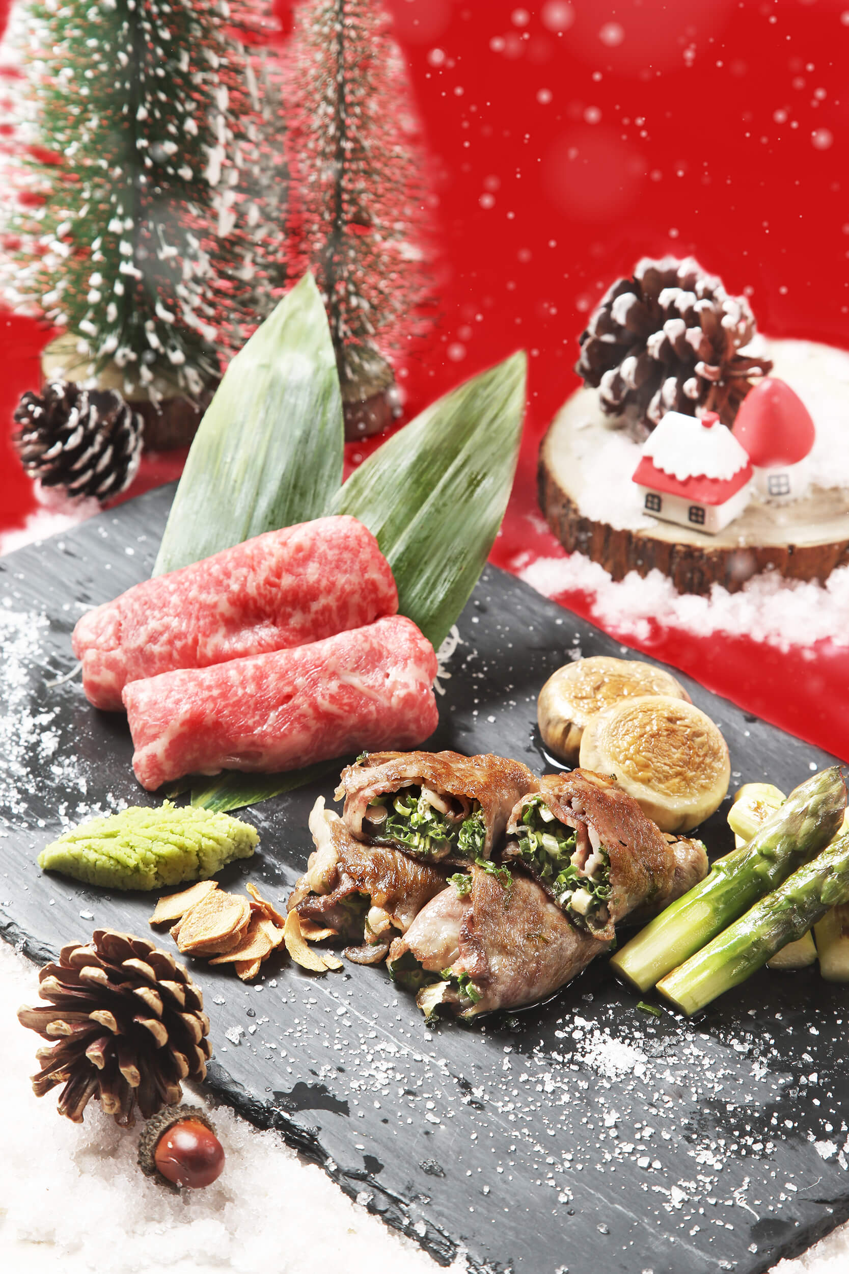 以日本宮崎A5和牛輕煎,豐盈肉汁令人難忘。