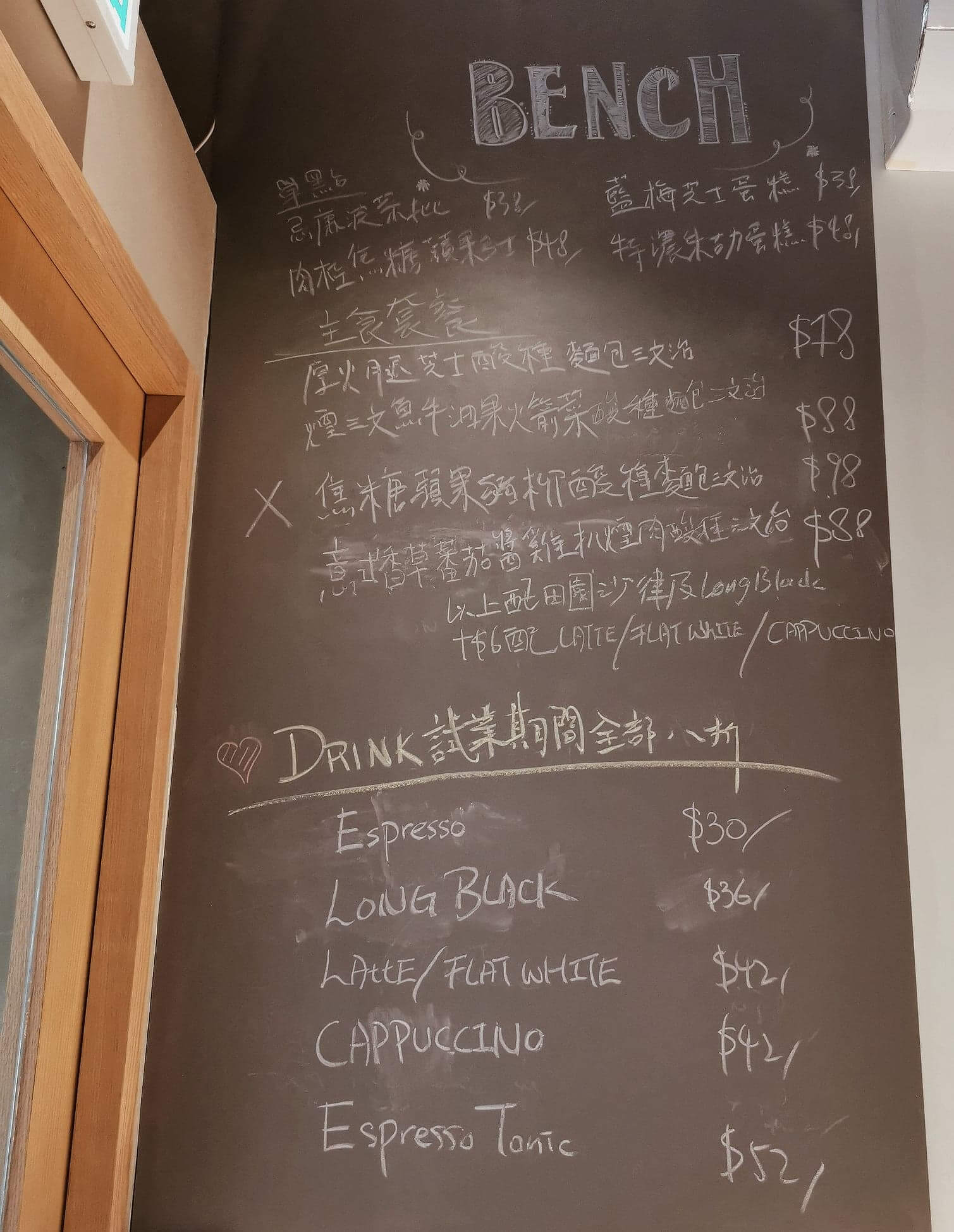 試業早期嘅餐單,往後應該會有更多改動吧。