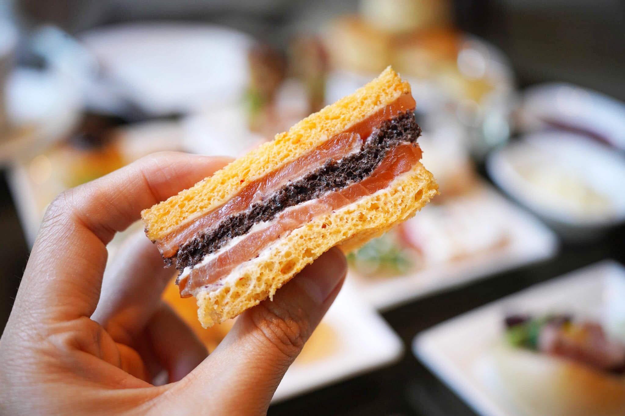 火雞三文治幾得意,有紅桑莓忌廉醬,鹹鹹甜甜,幾開胃。