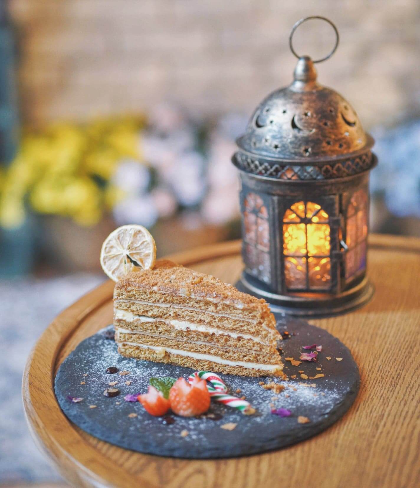 香甜嘅蜜糖蛋糕，同咖啡好夾！