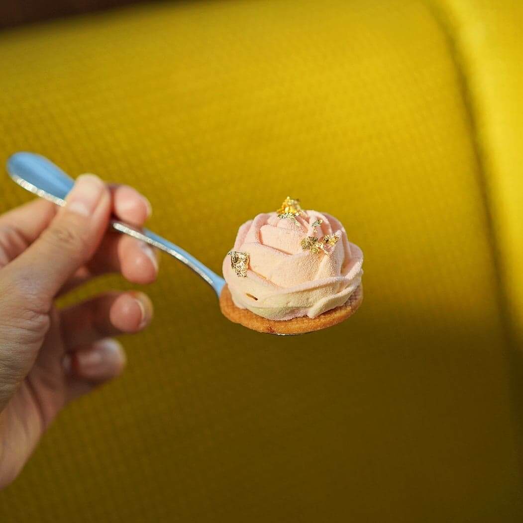 意式士多啤梨芝士玫瑰撻