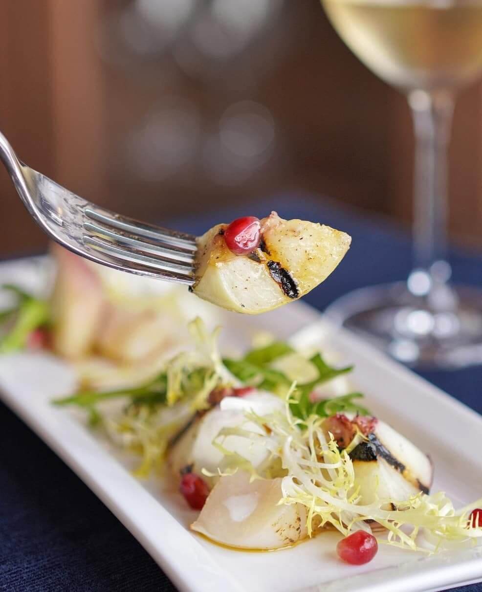 水蜜桃帶子沙律