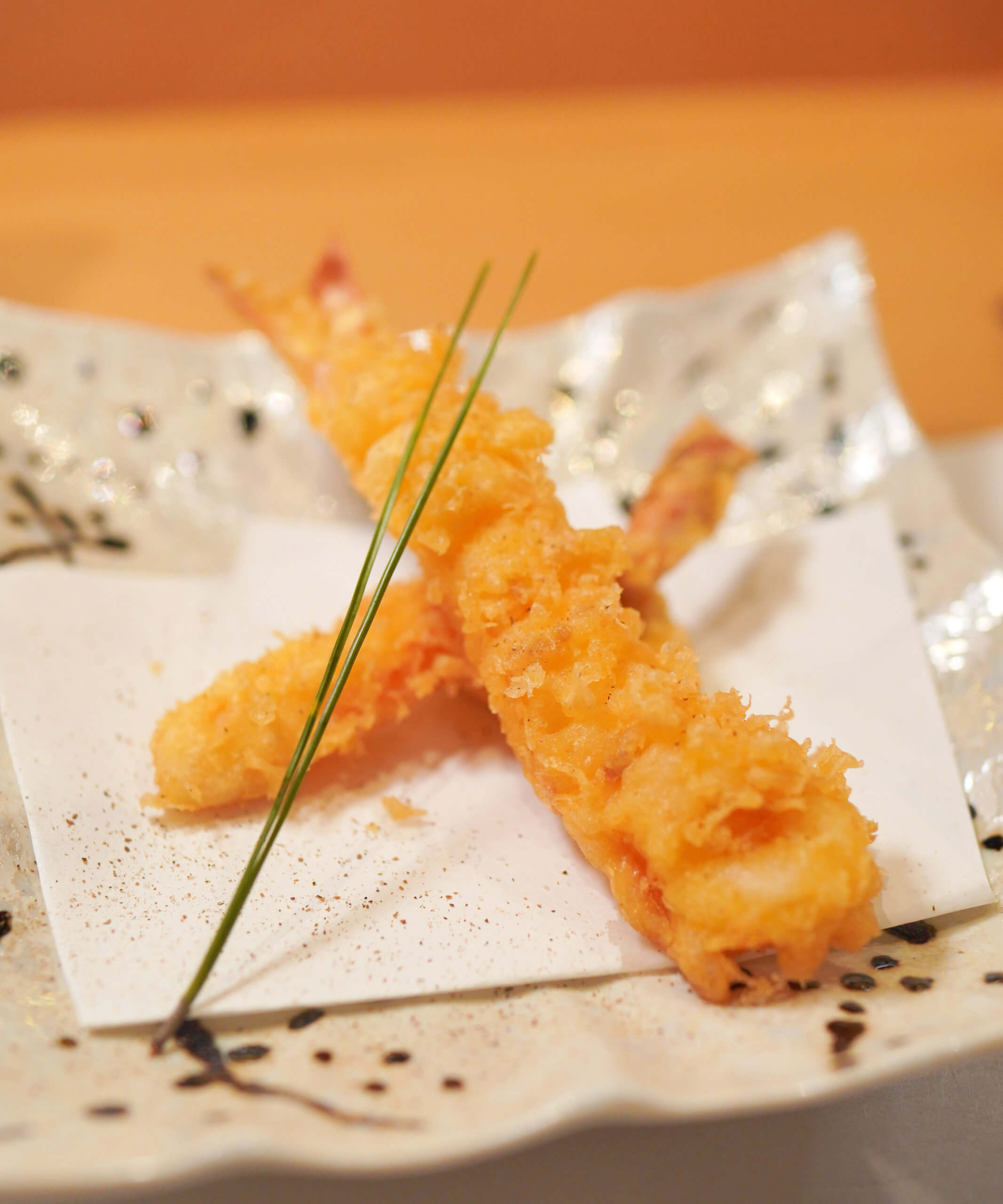 花足蝦天掃羅及北海道活毛蟹腳天掃羅。