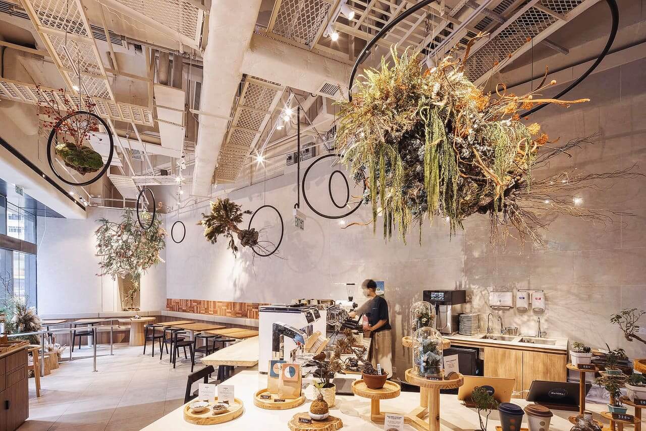 Natura:以自家設計嘅保鮮花丶各式木材及乾植物等純天然素材,打造「百年輪」夏季主題布置。